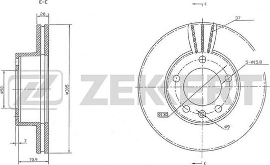 Zekkert BS-5311 - Bremžu diski ps1.lv