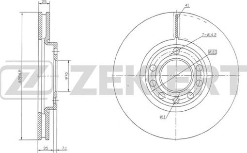 Zekkert BS-5383 - Bremžu diski ps1.lv