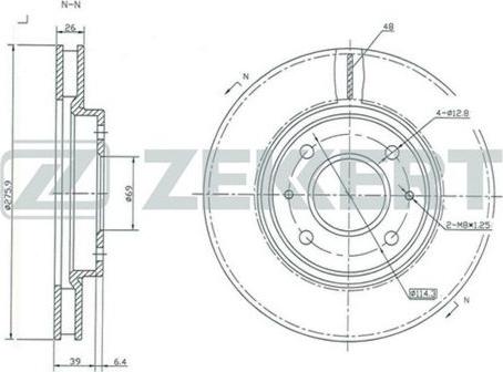 Zekkert BS-5332 - Bremžu diski ps1.lv