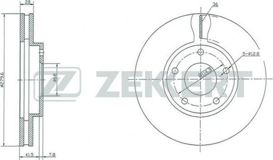 Zekkert BS-5325 - Bremžu diski ps1.lv