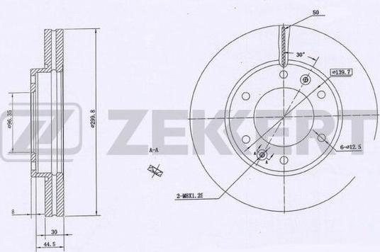 Zekkert BS-5323 - Bremžu diski ps1.lv