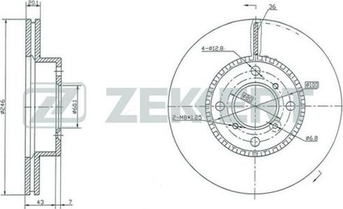 Zekkert BS-5241 - Bremžu diski ps1.lv