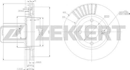 Zekkert BS-5259 - Bremžu diski ps1.lv