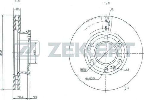 Zekkert BS-5256 - Bremžu diski ps1.lv