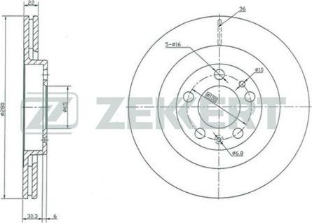 Zekkert BS-5251 - Bremžu diski ps1.lv