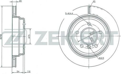 Zekkert BS-5210 - Bremžu diski ps1.lv