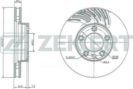 Zekkert BS-5284 - Bremžu diski ps1.lv