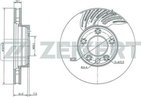 Zekkert BS-5285 - Bremžu diski ps1.lv