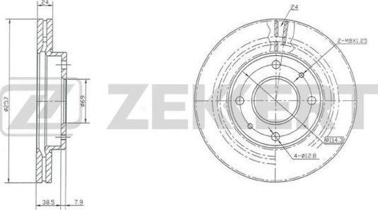 Zekkert BS-5223 - Bremžu diski ps1.lv