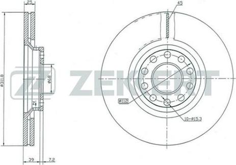 Zekkert BS-5279 - Bremžu diski ps1.lv