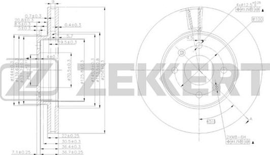 Zekkert BS-5276 - Bremžu diski ps1.lv