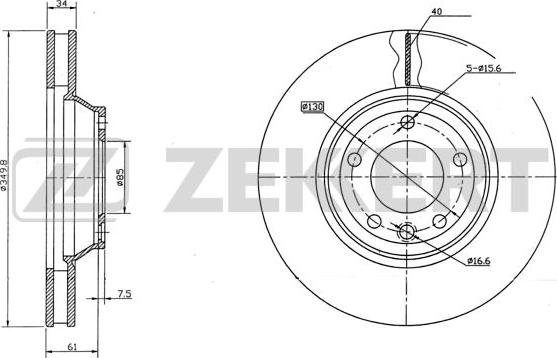 Zekkert BS-5793 - Bremžu diski ps1.lv