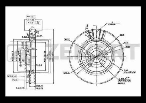 Zekkert BS-5740 - Bremžu diski ps1.lv