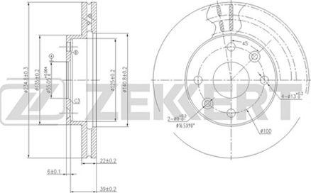 Zekkert BS-5748 - Bremžu diski ps1.lv