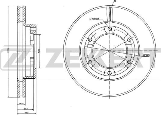 Zekkert BS-5759 - Bremžu diski ps1.lv