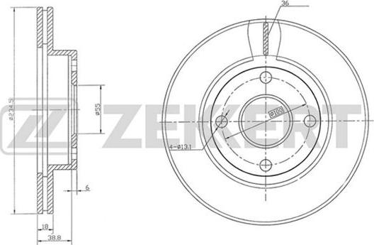 Zekkert BS-5705 - Bremžu diski ps1.lv