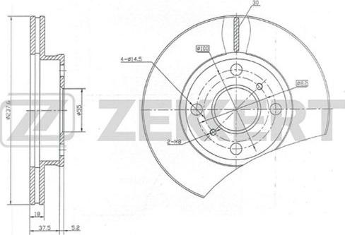 Zekkert BS-5712 - Bremžu diski ps1.lv