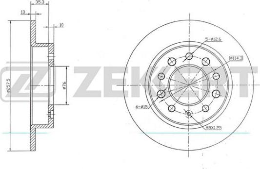 Zekkert BS-5733 - Bremžu diski ps1.lv