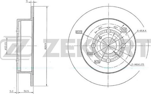 Zekkert BS-5726 - Bremžu diski ps1.lv