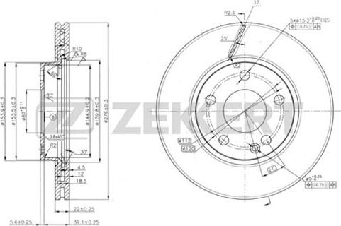 Zekkert BS-5773 - Bremžu diski ps1.lv