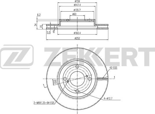 Zekkert BS-6444 - Bremžu diski ps1.lv