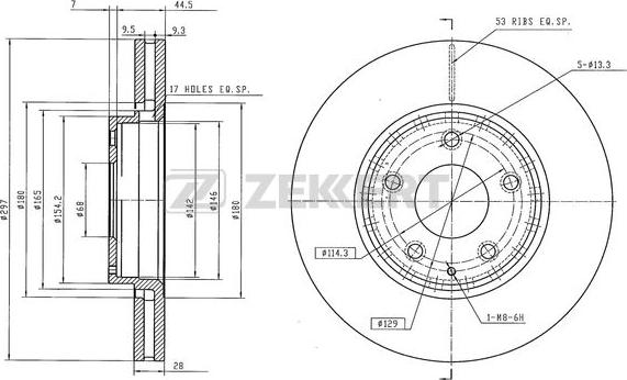 Zekkert BS-6455 - Bremžu diski ps1.lv