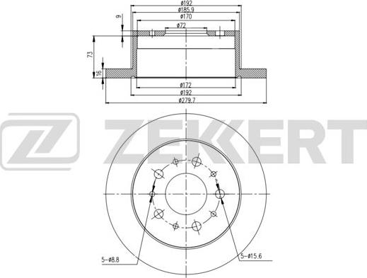 Zekkert BS-6457 - Bremžu diski ps1.lv