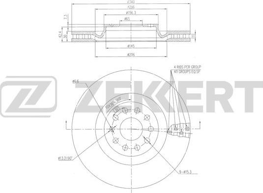 Zekkert BS-6469 - Bremžu diski ps1.lv