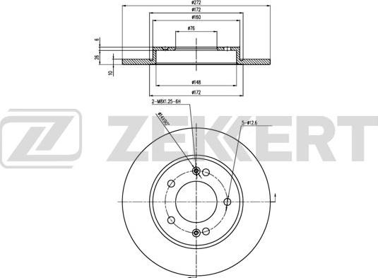 Zekkert BS-6436 - Bremžu diski ps1.lv