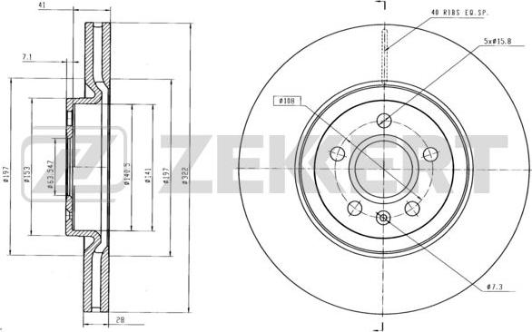 Zekkert BS-6425 - Bremžu diski ps1.lv