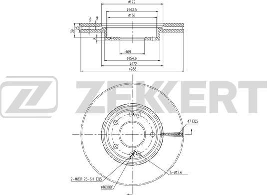 Zekkert BS-6472 - Bremžu diski ps1.lv