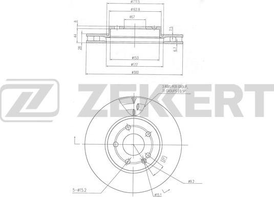 Zekkert BS-6501 - Bremžu diski ps1.lv