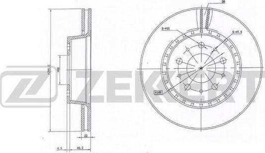 Zekkert BS-6095 - Bremžu diski ps1.lv