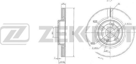 Zekkert BS-6096 - Bremžu diski ps1.lv