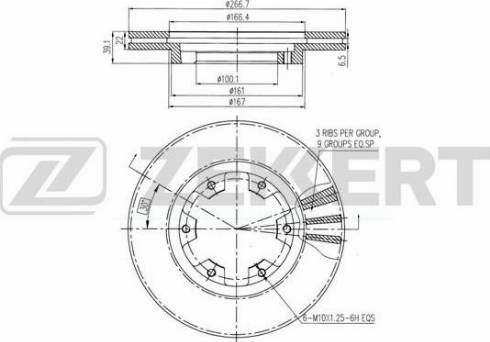 Zekkert BS-6041 - Bremžu diski ps1.lv