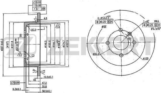 Zekkert BS-6051 - Bremžu diski ps1.lv