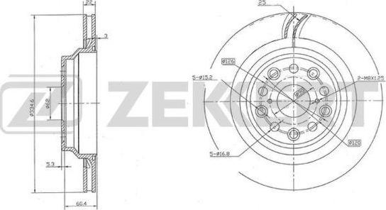 Zekkert BS-6006 - Bremžu diski ps1.lv