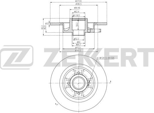 Zekkert BS-6001 - Bremžu diski ps1.lv