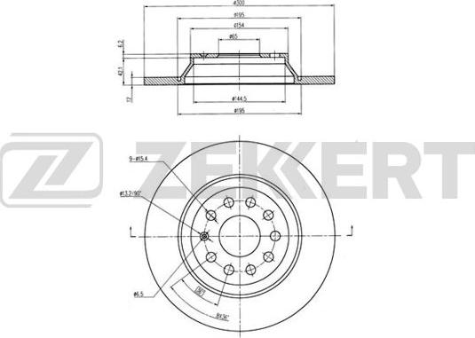 Zekkert BS-6080B - Bremžu diski ps1.lv