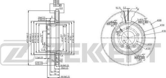 Zekkert BS-6162 - Bremžu diski ps1.lv