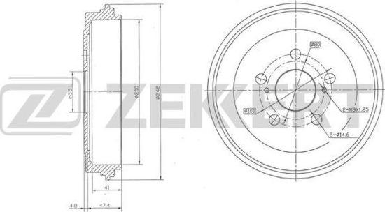 Zekkert BS-6132 - Bremžu trumulis ps1.lv