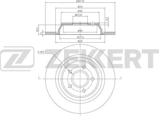 Zekkert BS-6341 - Bremžu diski ps1.lv