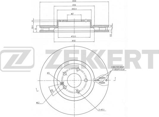 Zekkert BS-6348 - Bremžu diski ps1.lv