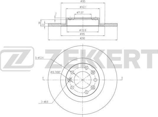 Zekkert BS-6356 - Bremžu diski ps1.lv