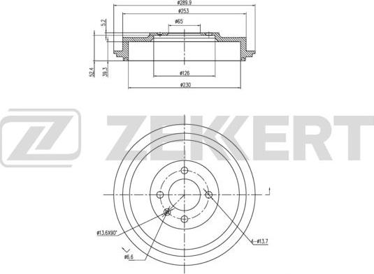 Zekkert BS-6353 - Bremžu trumulis ps1.lv