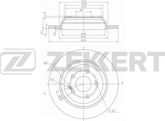 Zekkert BS-6352 - Bremžu diski ps1.lv