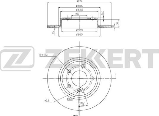 Zekkert BS-6366 - Bremžu diski ps1.lv