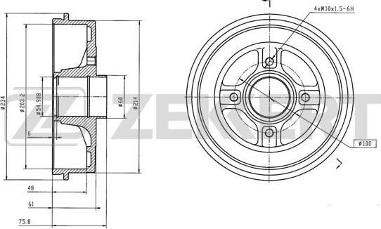 Zekkert BS-6305 - Bremžu trumulis ps1.lv