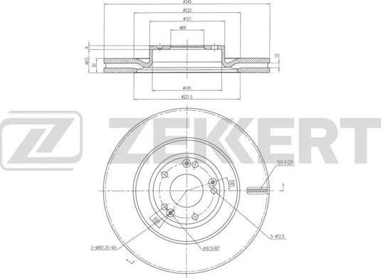 Zekkert BS-6298 - Bremžu diski ps1.lv