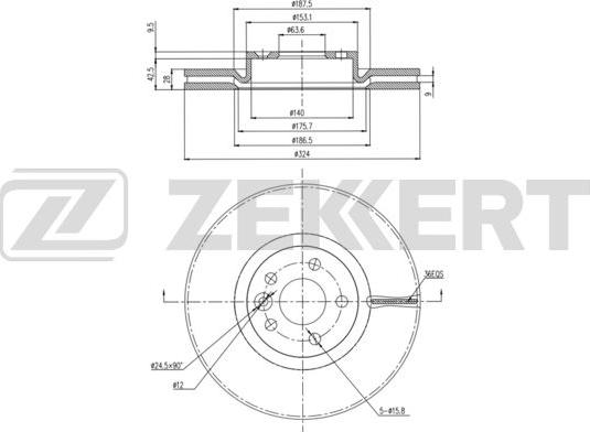 Zekkert BS-6257 - Bremžu diski ps1.lv